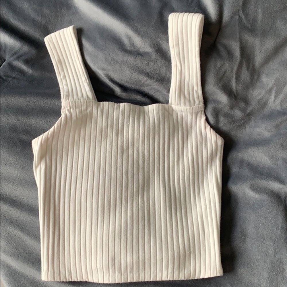 White American Eagle Crop Top